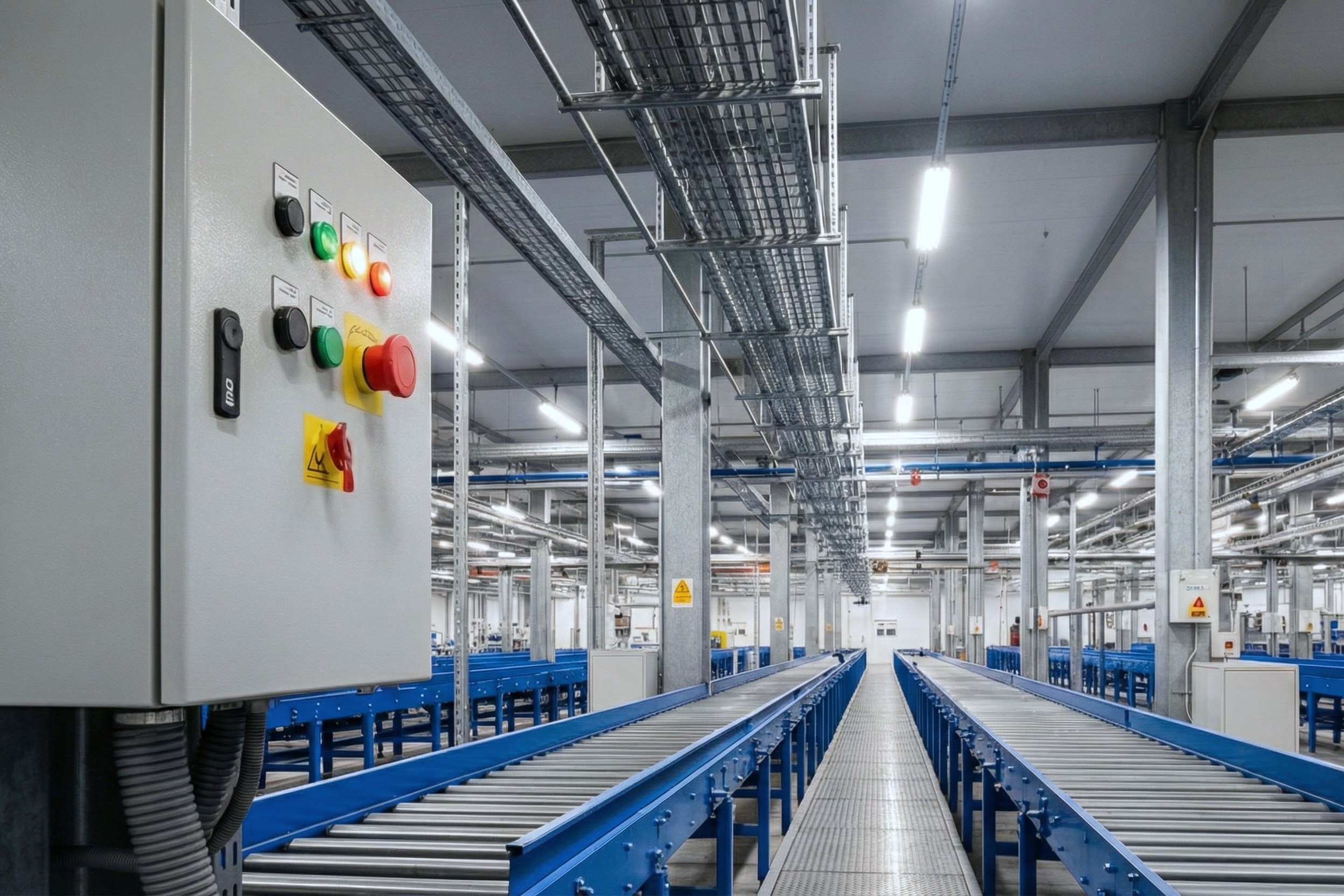 Cablaggio bordo macchina e quadri di comando per linee di trasporto logistico a Rimini